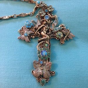 SALE! Kirks Folly Cross Fairy Necklace with box